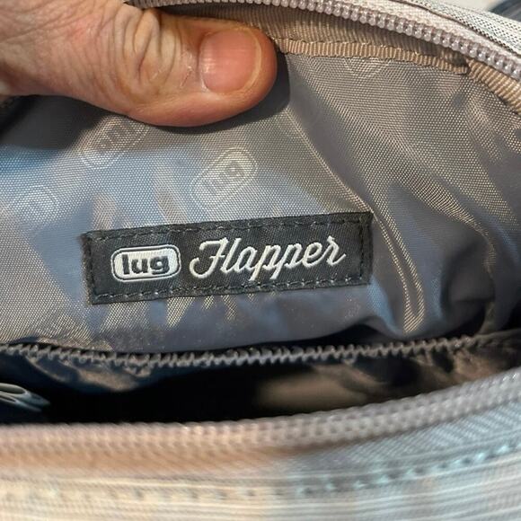 Lug Gray Quilted Flapper Convertible Waist Crossbody Bag Purse Travel Versatile - Picture 4 of 10